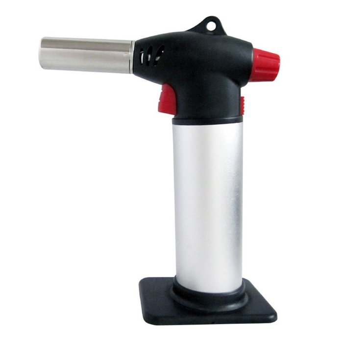 NJORD Culinary Torch Lighter, Cr&egrave;me Br&ucirc;l&eacute;e Cooking, Chef Professional Flameblu Safety & Butane Fuel Gauge