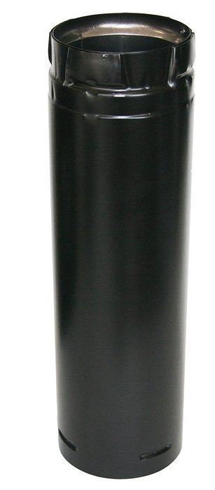 Duravent 3" x 12" Stainless Black Straight Pipe