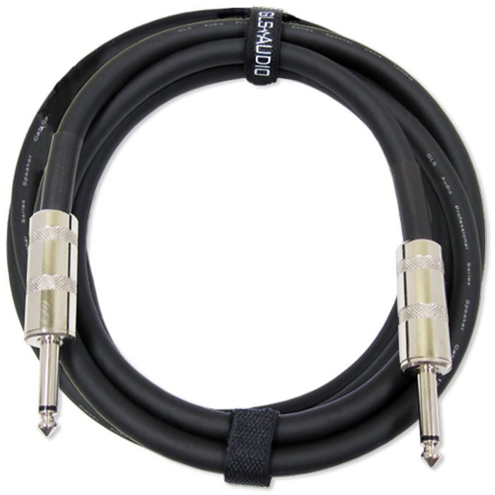 GLS Audio 12 feet Speaker Cable 12AWG Patch Cords - 12 ft 1/4" to 1/4" Professional Speaker Cables Black 12 Gauge...