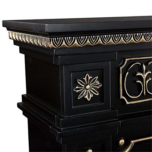 Southern Enterprises Donovan Infrared Electric Fireplace in Black N7
