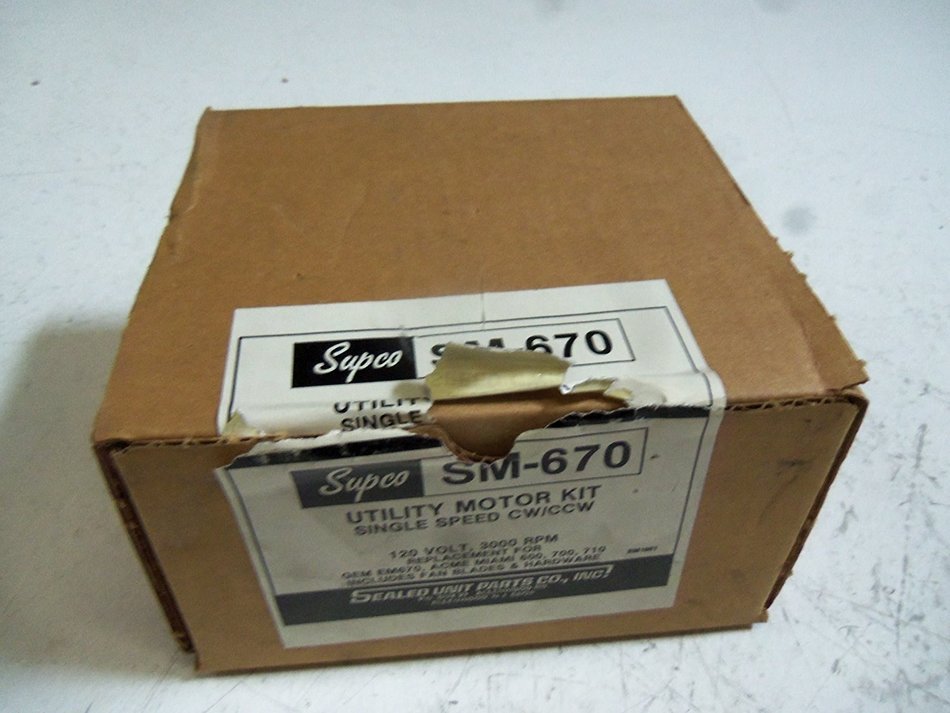 Motor Number Sm670 By Supco N4