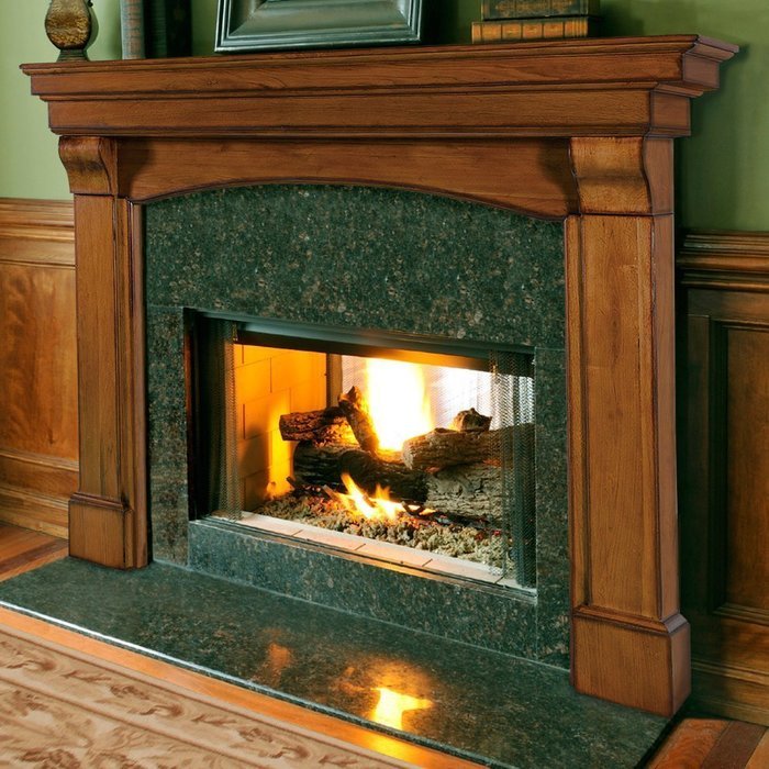 The Blue Ridge Fireplace Mantel Surround Finish: Oak Distressed, Shelf Length: 77.5" N2