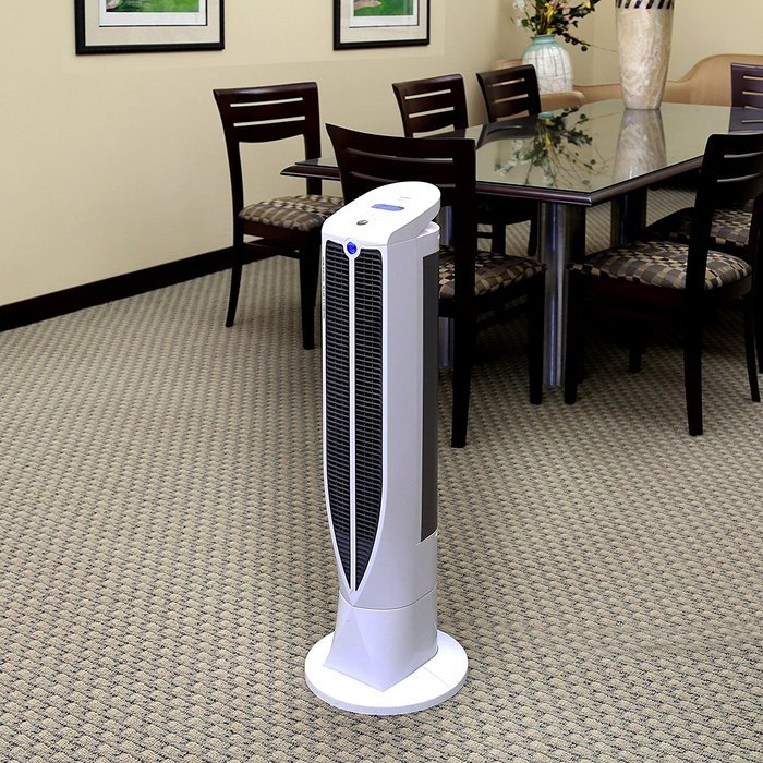 Seville Classics EHF10222B UltraSlimline Tower Heater Fan N5