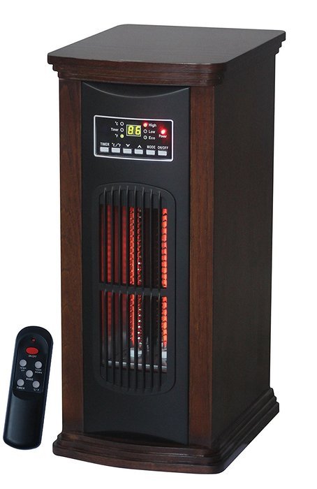 Comfort Glow QTH7100 21-Inch Infrared Quartz Tower, 1500-watt, Walnut