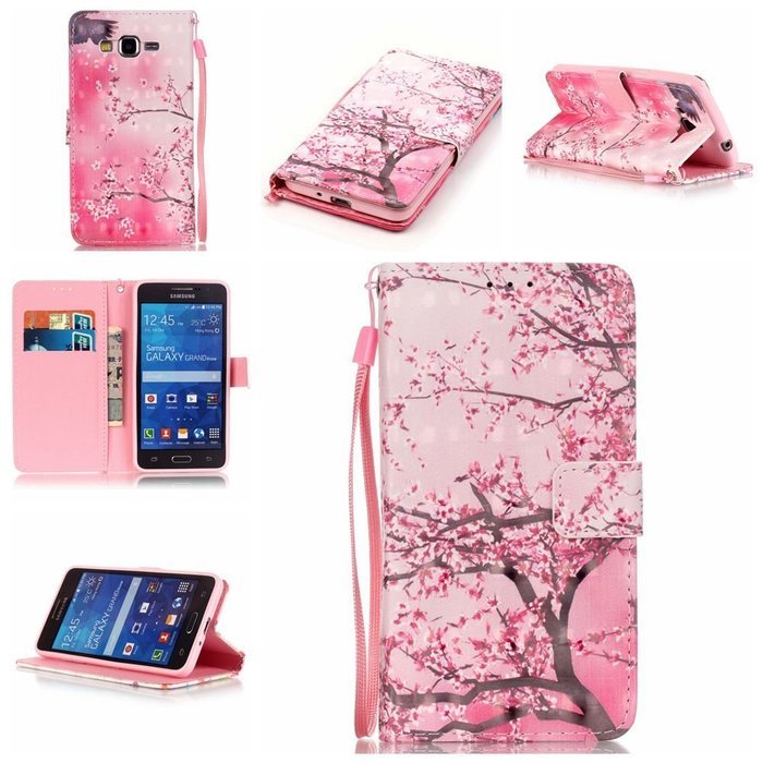 Samsung Galaxy Grand Prime Case,Yaheeda [3D Colored Drawing] [Flip Fit] Premium PU Leather Card-Slots Cash-Slots... N26