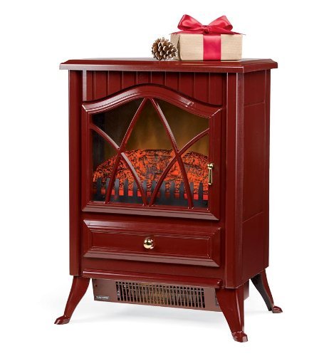 Compact Electric Stove, in Red