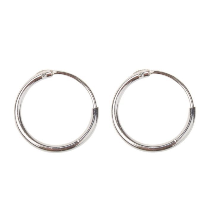 Popular Unisex Men Silver Plated Mini Huge Hoop Earrings Fashion Jewelry