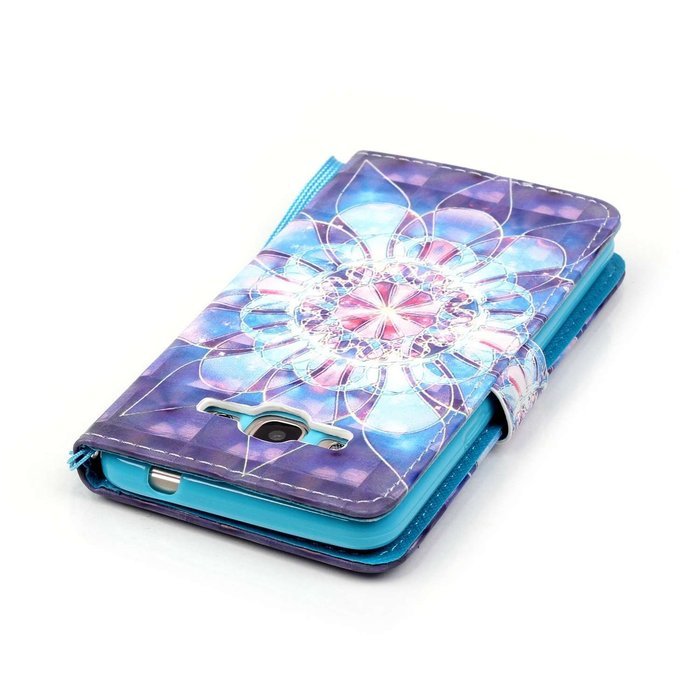 Samsung Galaxy Grand Prime Case,Yaheeda [3D Colored Drawing] [Flip Fit] Premium PU Leather Card-Slots Cash-Slots... N34