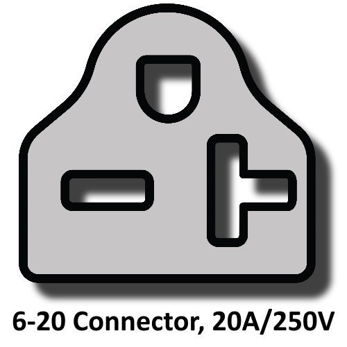 NEMA 6-20 Extension Power Cord - 15 Foot, 20A/250V, 12/3 SJT - Iron Box Part # IBX-6153-15M N2