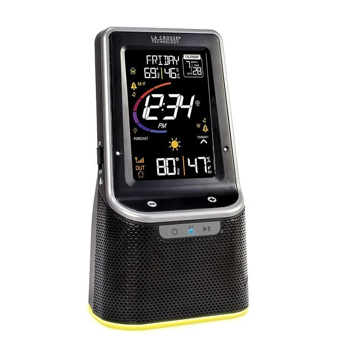 La Crosse Technology S87078 Color Wireless Weather Station with Bluetooth Speaker & USB Port N5