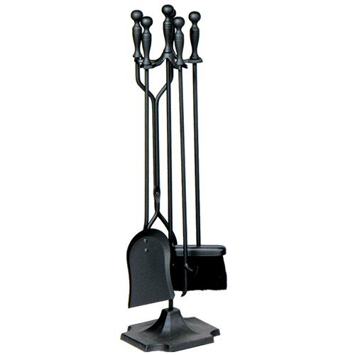 UniFlame 5-Piece F-1188 Fire Set, Black