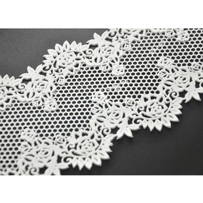 FOUR-C Christmas Gift Cake Lace Mat Silicone Mold Cake Decorating Supplies Color Pink N2
