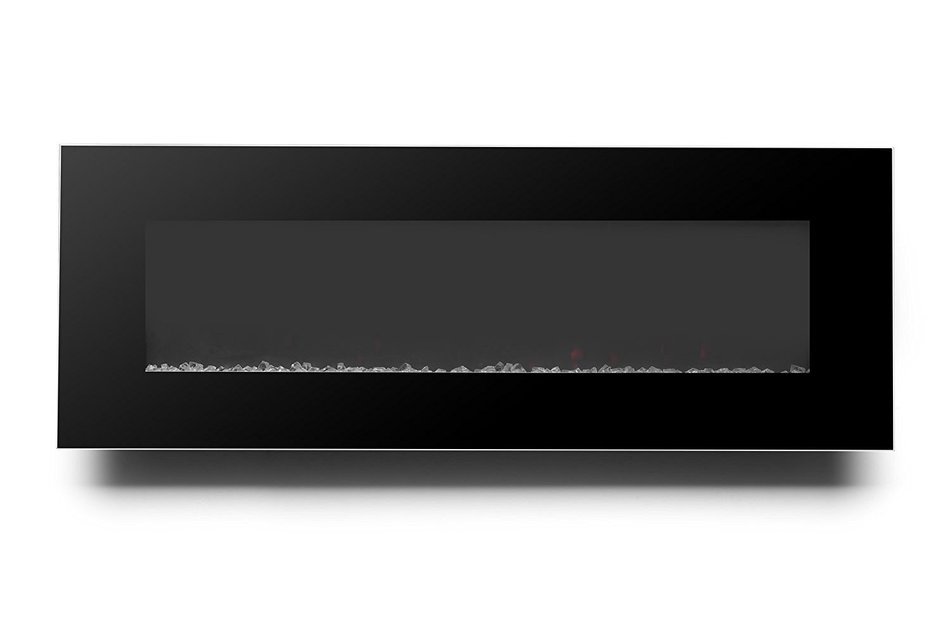 3G Plus 50" Electric Fireplace Wall Mounted Heater Crystal Stone Fuel Effect 3 Changeable Flame Color w/Remote... N8
