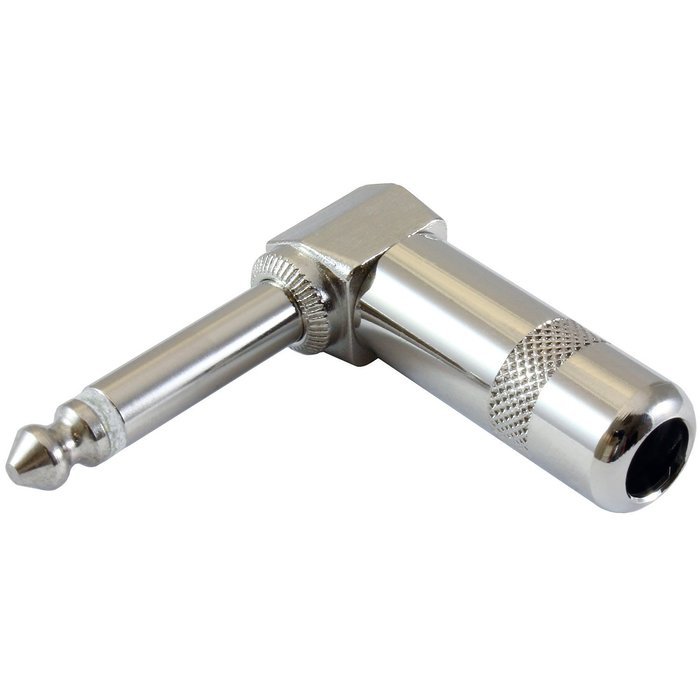 Agile-Shop 1/4" 90 Degree Angle Plugs TS Mono Heavy Duty Style for Speaker Cables, Patch Cables, Snakes - Male... N4