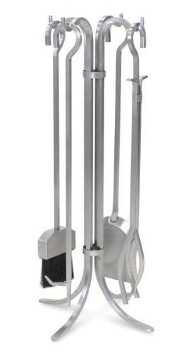 Pilgrim Home and Hearth 18092 Newport Fireplace Tool Set, Stainless Steel