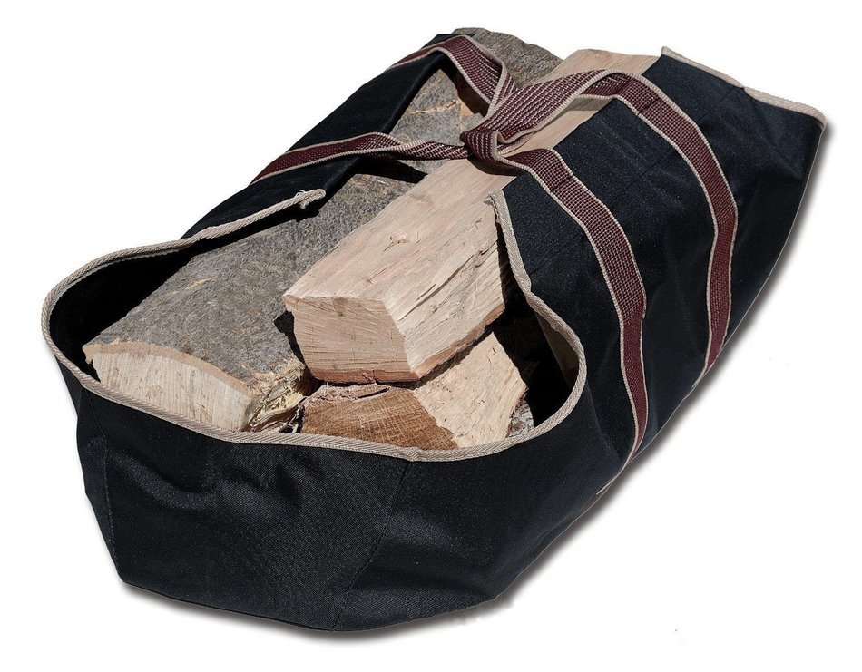 L.F.Z Collapsible Dust-Proof Firewood Log Carrier with Wide Smooth Handles (Brown) N4