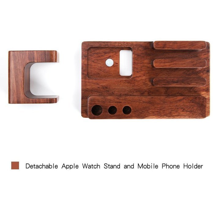 TuoP@[Charging Dock] Wooden Station Desktop Charger Stand N2