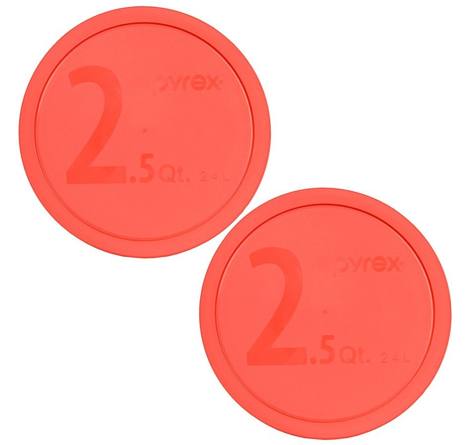 Pyrex 325-PC Round 10-inch Dia. Butterfly Orange 2.5-Quart (2.4L) Mixing Bowl Lid