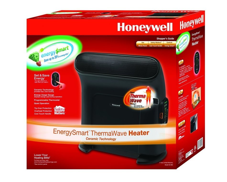 Honeywell EnergySmart Thermawave Ceramic Heater, HZ-860 N2