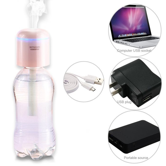 Mini Humidifier / Bottle Cap Humidifier / USB Humidifier Portable Design Cool Mist Humidifier Compatible with... N2