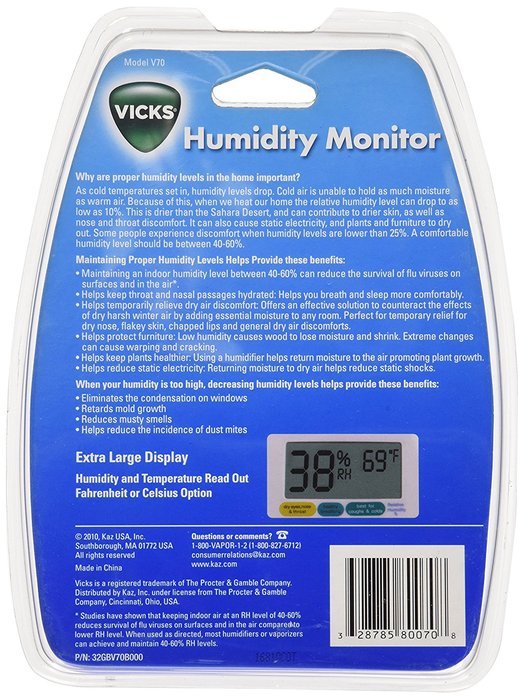 Kaz Vicks Health Check Humidity Monitor N2