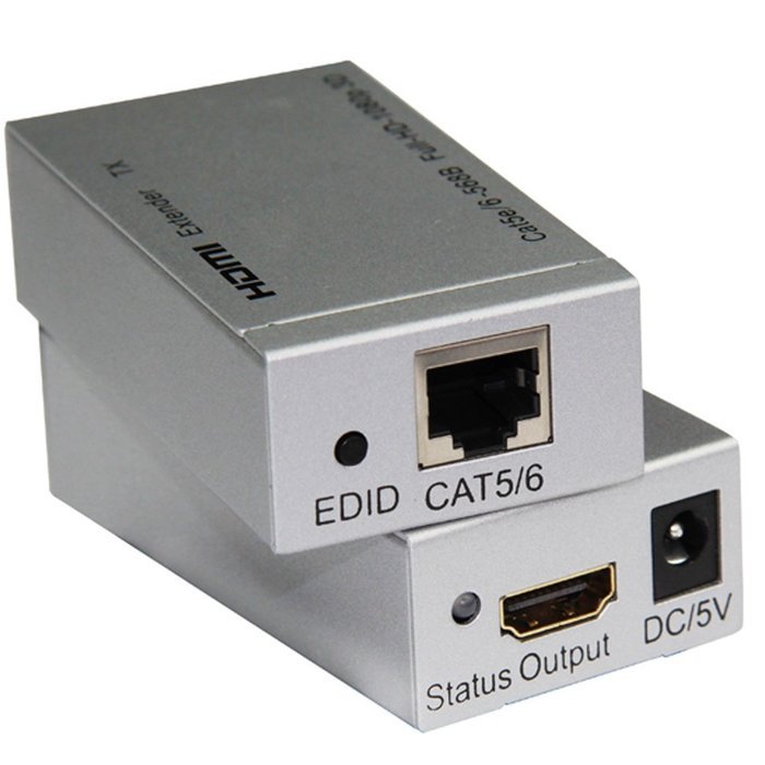 FARSTRIDER Premium HDMI Extender over Ethernet over Single Cat5e Cat6 Cable (Transmitter and Receiver Set) Support...