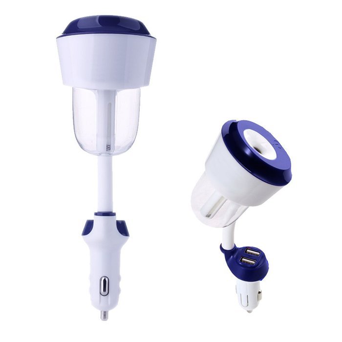 VSSPEED Two USB Ports Aroma Humidifier Power Protection Car Air Purifier Car Humidifier Moisturizing Charger (... N7