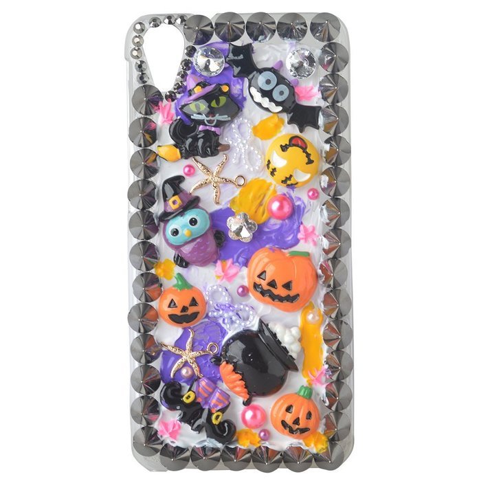 Halloween Theme Phone Case for HTC Desire 626,Yaheeda 3D Handmade Rivets Pumpkin Demon Cartoon Design Clear Cellphone... N3