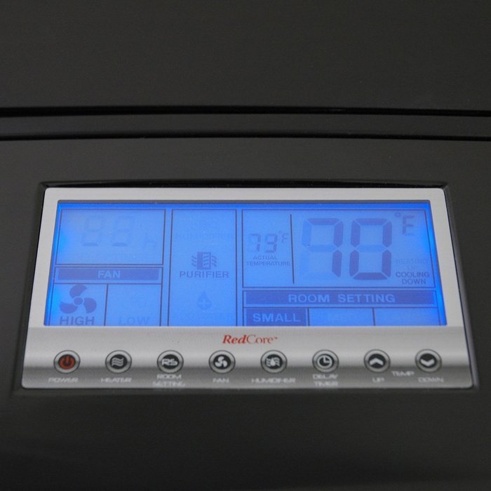 American Comfort R4 1500W 9000BTU Adjustable PTC Heater Air Purifier Black N7