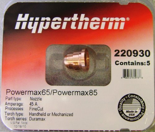 Hypertherm Powermax 65 & 85 Fine Cut Nozzles 220930 by Hypertherm