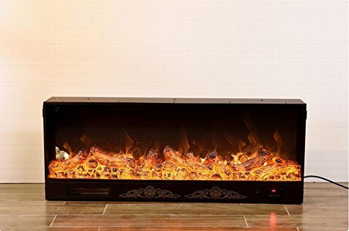 Fireplace Electric Embedded Insert Heater Glass Flame Remote Control N3