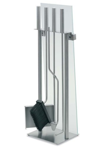 Blomus Stainless Steel Fireplace Tool Set with Glass N2