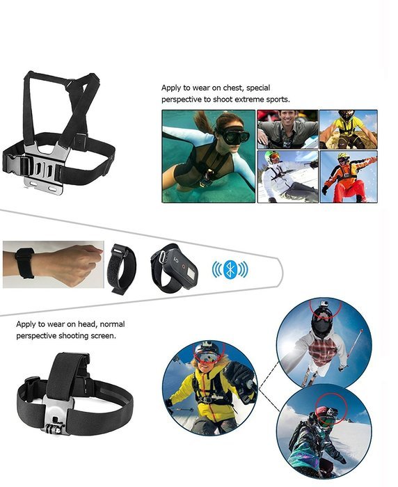 (Promotions)Comwinn Camera Accessory Kit for GoPro Hero 4/ 3+/ 3/ 2/ 1/ SJ4000/ SJ5000/ SJ6000 - Black Silver... N2