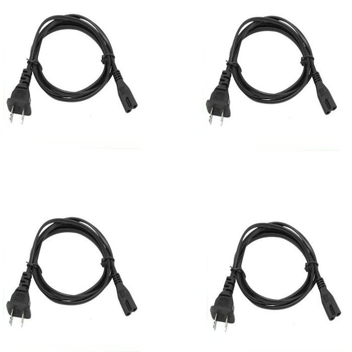 C&E 4 pack, Notebook/Laptop Power Cord, NEMA 1-15P to C7, Non-Polarized, 3 Feet, CNE458569 N5