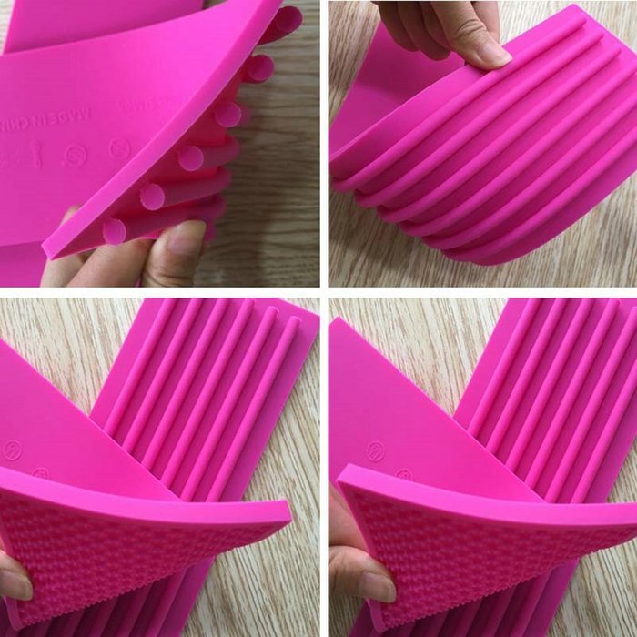 ART Kitchenware Gathering Fondant Mat Gum Paste Decor Mat Silicone Lace Mould with 7 Acrylic Sticks BLM-24 N4