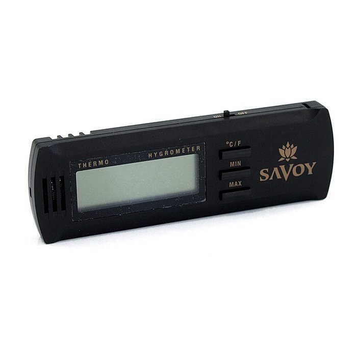Savoy Black Digital Hygrometer