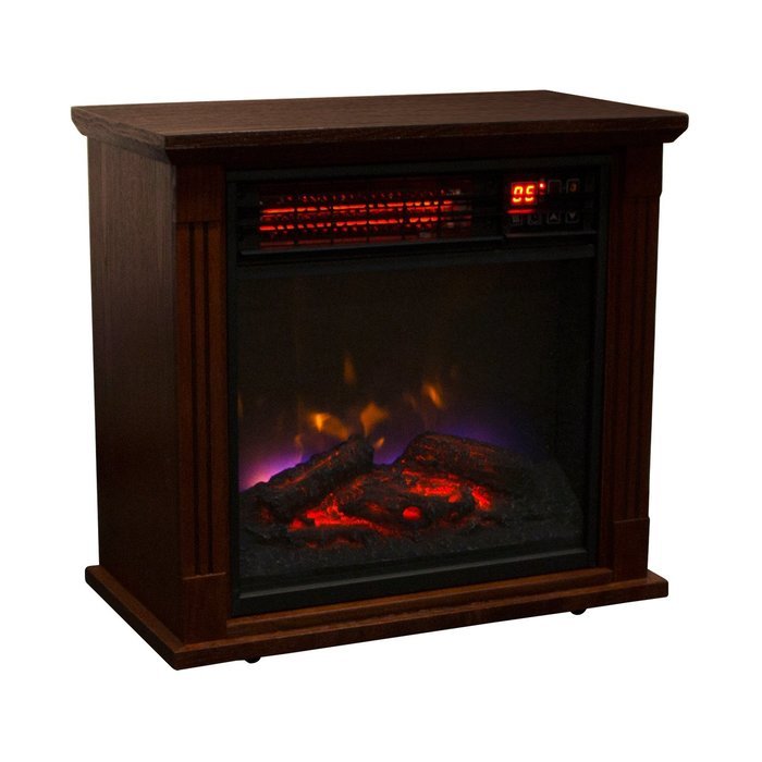 Sliverylake 1500w Embedded Insert Electric Quartz Infrared Fireplace Heater Flame Logs w/ Remote Control N8