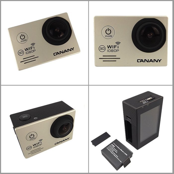Sport Camera, Canany Wifi Action Camera 1080P HD 12MP 2.0Inch Bundle With 2 Batteries and FREE Accessories Kits... N5