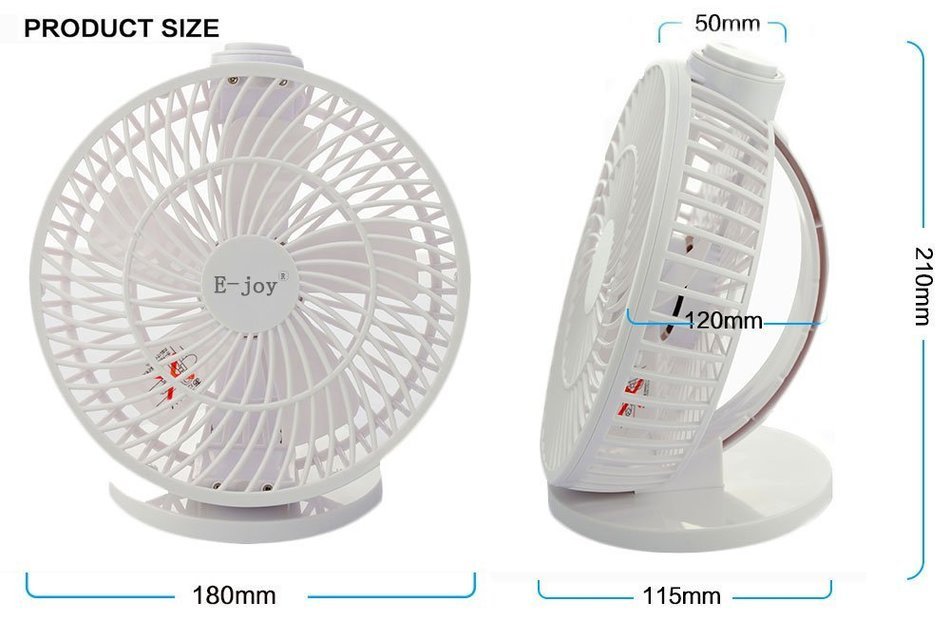 E-joy&reg; Mini USB Powered Flexible Gooseneck Fan LED Cooling Flashing USB Temperature Fan for PC Laptop Notebook... N56