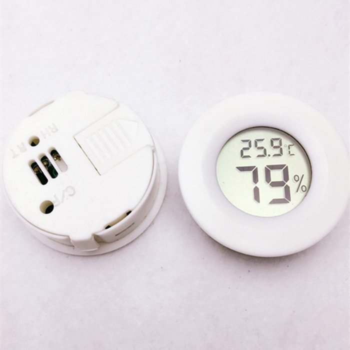 Sizet Mini LCD Digital Thermometer Hygrometer Fridge Freezer Tester Temperature Humidity Meter Detector-White
