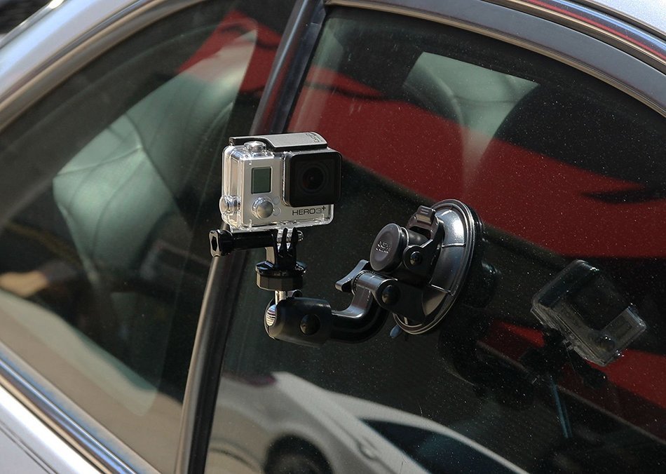 GoPro HERO4 Hero 4 Black Silver Enthusiast Accessories Bundle includes Head Helmet Mount + Stabilization Handle...