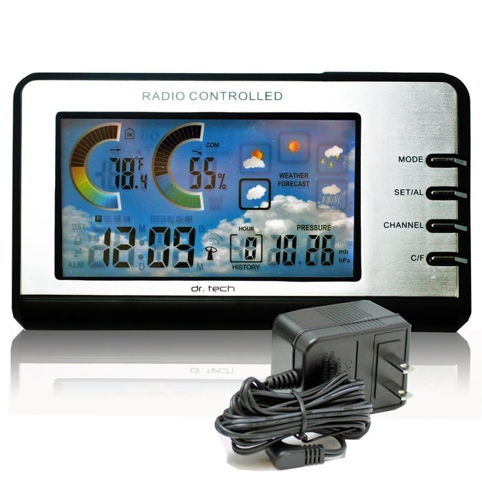 dr. Tech Barometric Pressure, Comfort Level, Heat Indicator, Humidity, Temperature, and Weather Forecast Wireless... N3