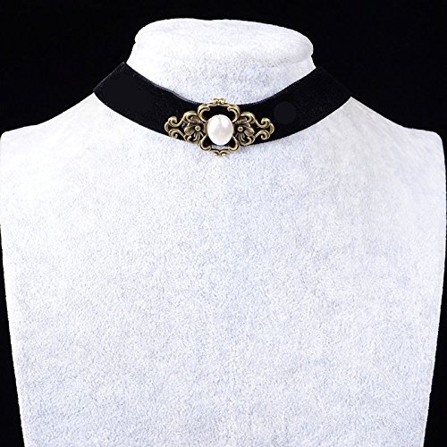 Vintage Black Velvet Retro Choker Collar Bib Necklace Charm Pendant Jewelry N7