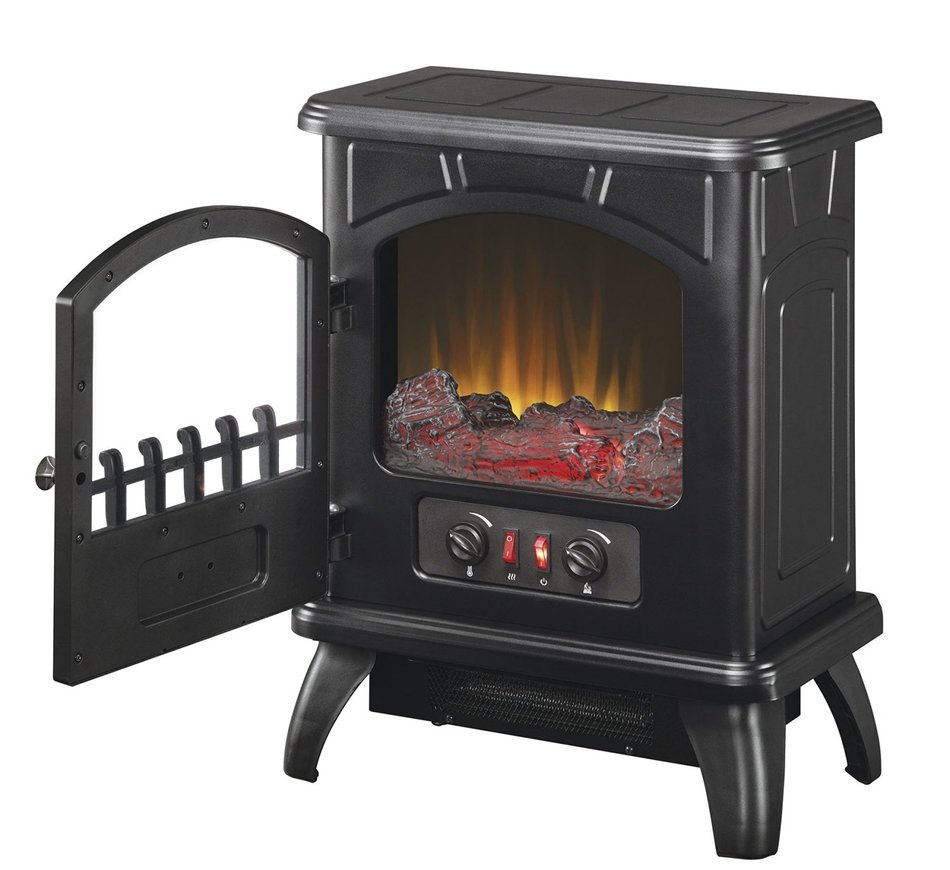 Duraflame DFS-500-0 Thomas Electric Stove with Heater, Black N4
