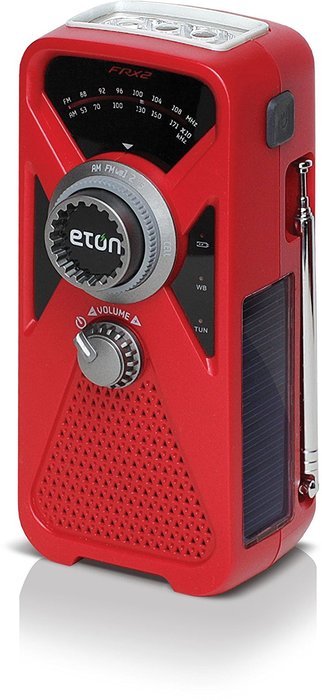 American Red Cross FRX2 Hand Turbine AM/FM Weather Radio with Smartphone Charger - Red (ARCFRX2WXR)