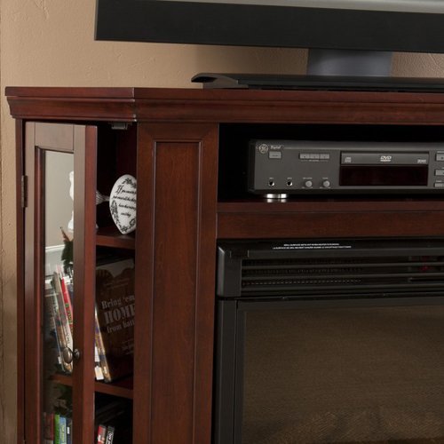 Cherry Media Console Electric Fireplace TV Stand N4