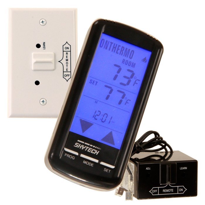 Skytech SKY-5301 Backlit LCD Touch Screen Fireplace Remote Control with Timer/Thermostat