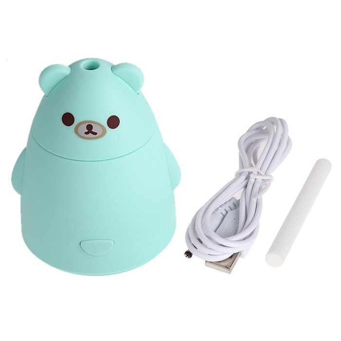 Whitelotous 80ml Portable Mini USB Humidifier Cute Panda Air Humidifier with USB Cable for Office Home (White) N2