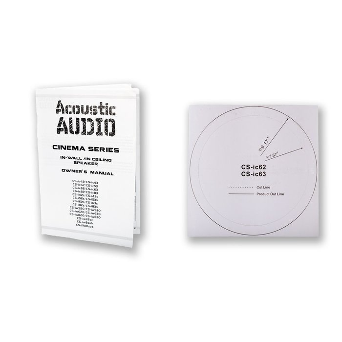 Acoustic Audio CS-IC63 In Ceiling 6.5" Home Theater 5 Speaker Set 3 Way 1500 Watt CS-IC63-5S