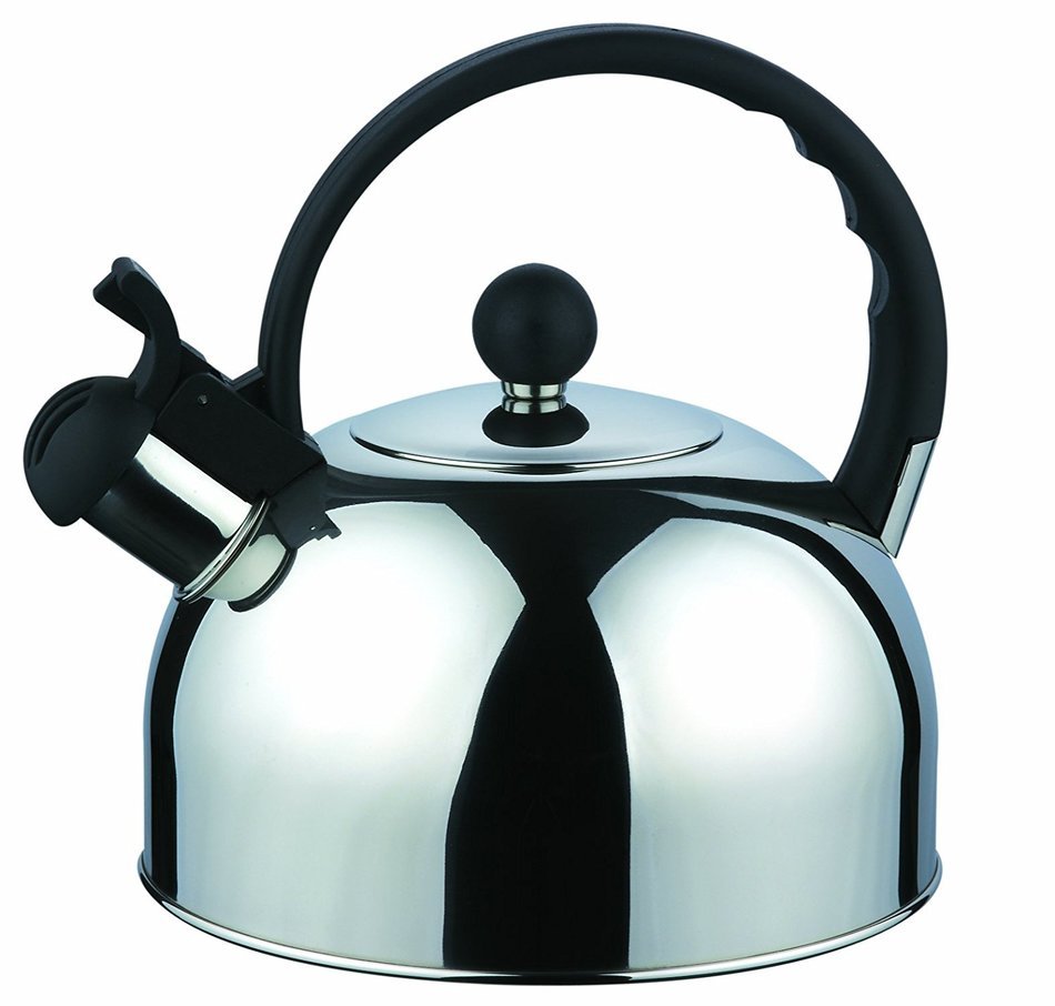 ExcelSteel 2 Quart stainless whistling teakettle N2